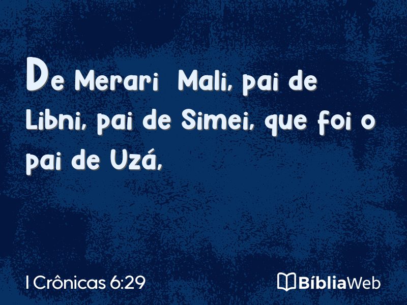 I Crônicas 6:29 em imagem para compartilhar