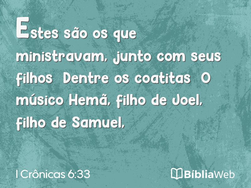 I Crônicas 6:33 em imagem para compartilhar