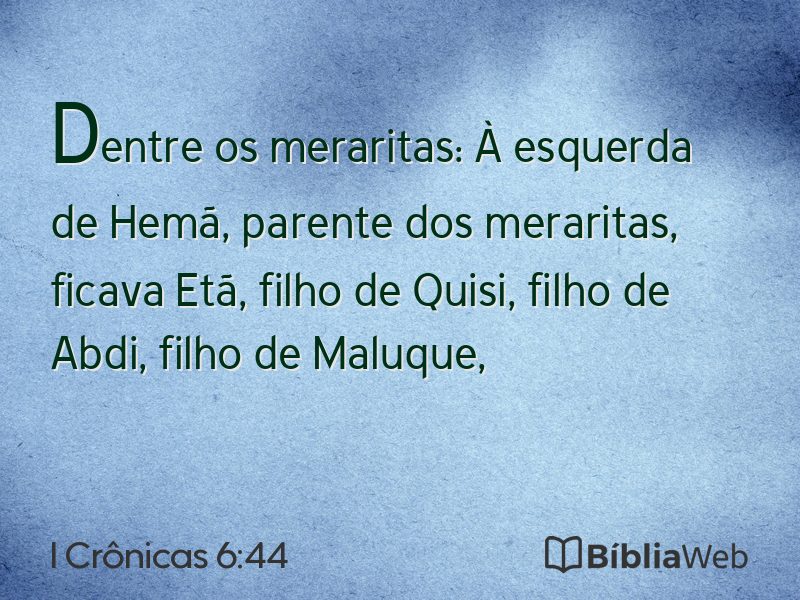 I Crônicas 6:44 em imagem para compartilhar