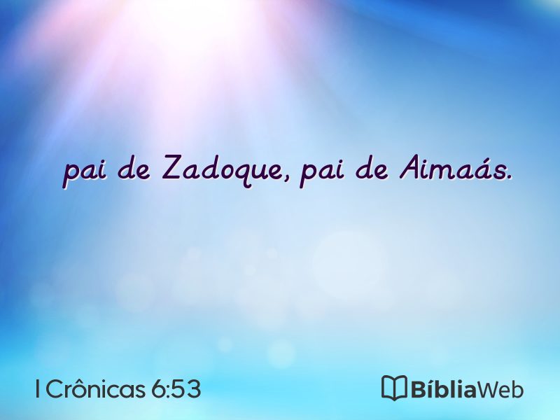 I Crônicas 6:53 em imagem para compartilhar