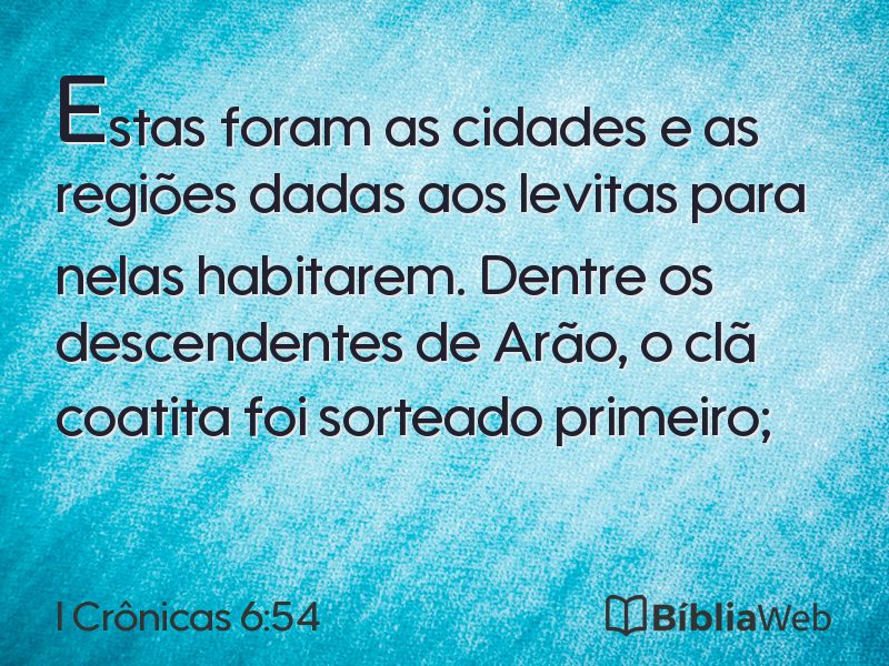 I Crônicas 6:54 em imagem para compartilhar