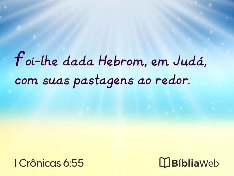 I Crônicas 6:55 em imagem para compartilhar