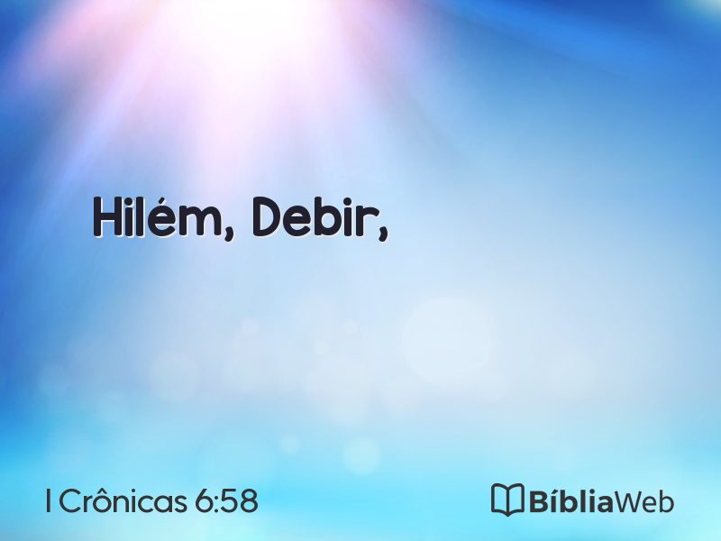 I Crônicas 6:58 em imagem para compartilhar
