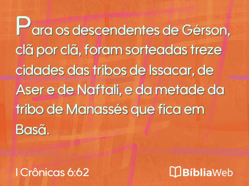 I Crônicas 6:62 em imagem para compartilhar