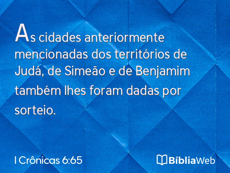 I Crônicas 6:65 em imagem para compartilhar