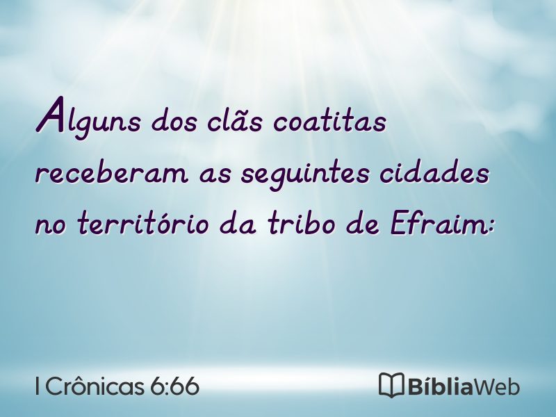 I Crônicas 6:66 em imagem para compartilhar
