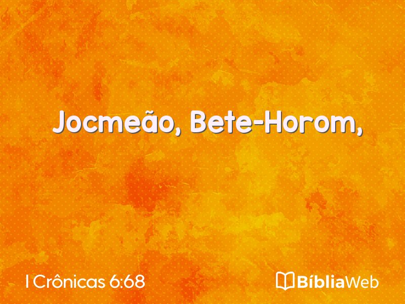 I Crônicas 6:68 em imagem para compartilhar