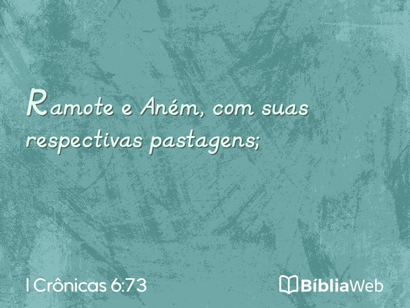 I Crônicas 6:73 em imagem para compartilhar