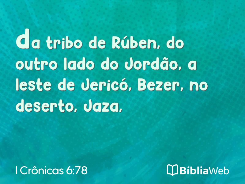 I Crônicas 6:78 em imagem para compartilhar
