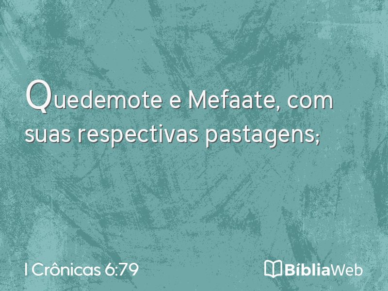 I Crônicas 6:79 em imagem para compartilhar