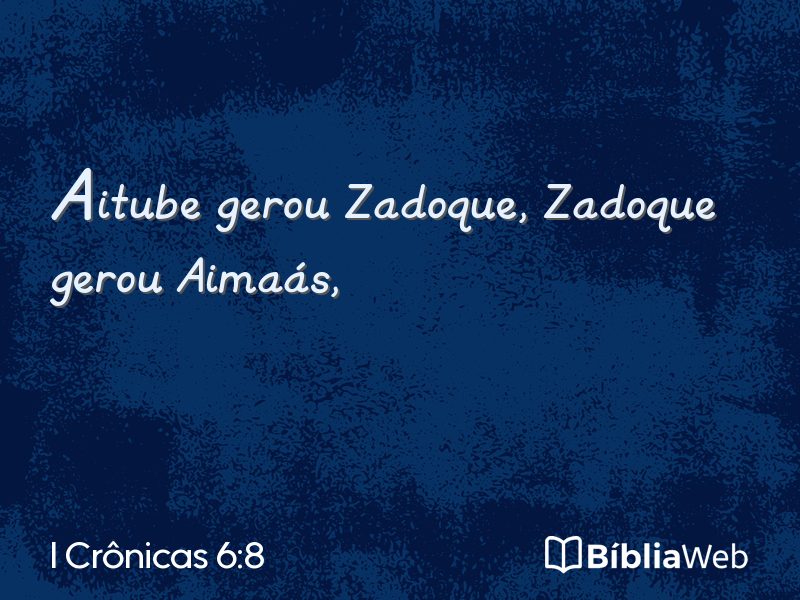 I Crônicas 6:8 em imagem para compartilhar