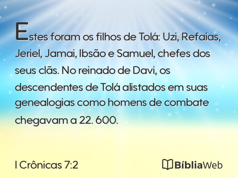 I Crônicas 7:2 em imagem para compartilhar