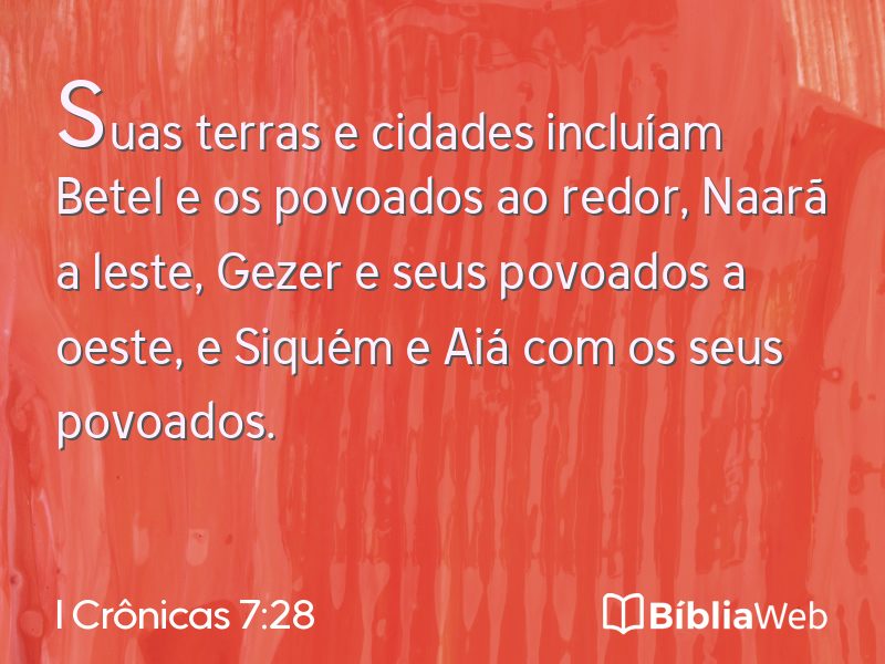 I Crônicas 7:28 em imagem para compartilhar