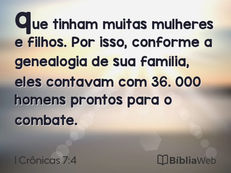 I Crônicas 7:4 em imagem para compartilhar