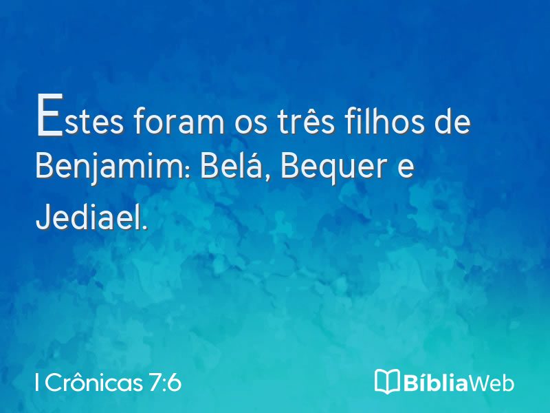 I Crônicas 7:6 em imagem para compartilhar