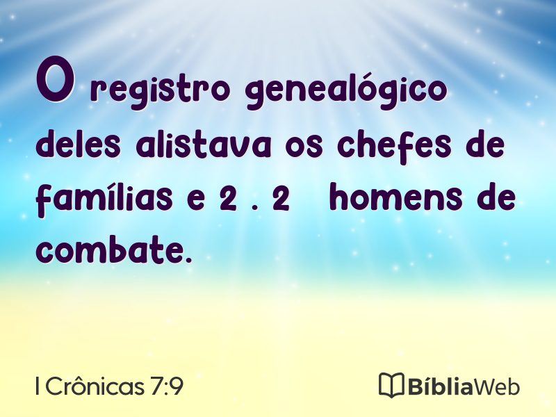I Crônicas 7:9 em imagem para compartilhar