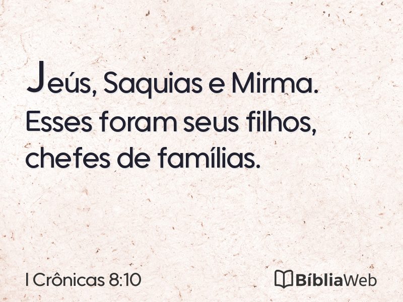 I Crônicas 8:10 em imagem para compartilhar