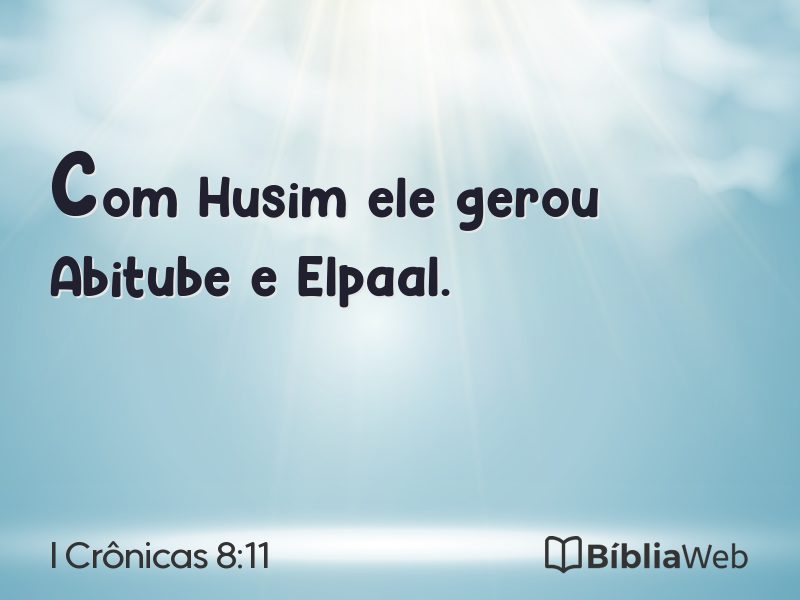I Crônicas 8:11 em imagem para compartilhar