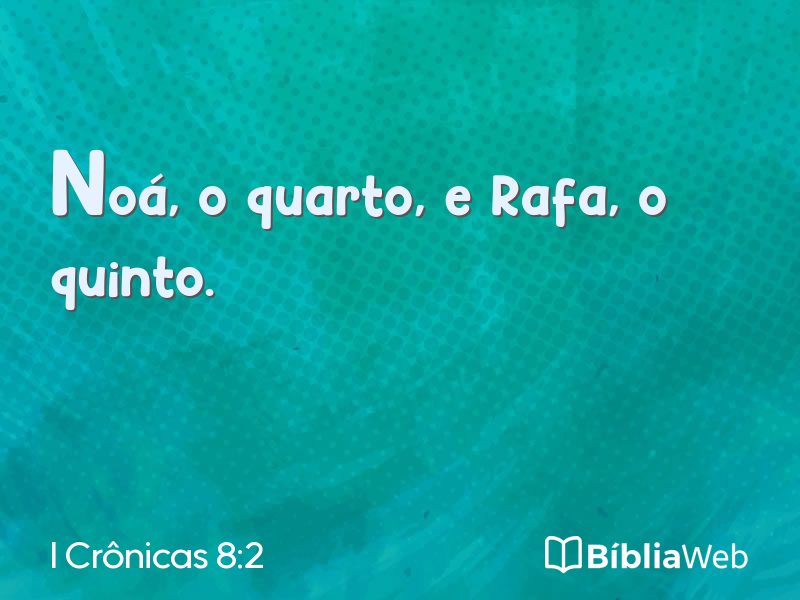 I Crônicas 8:2 em imagem para compartilhar