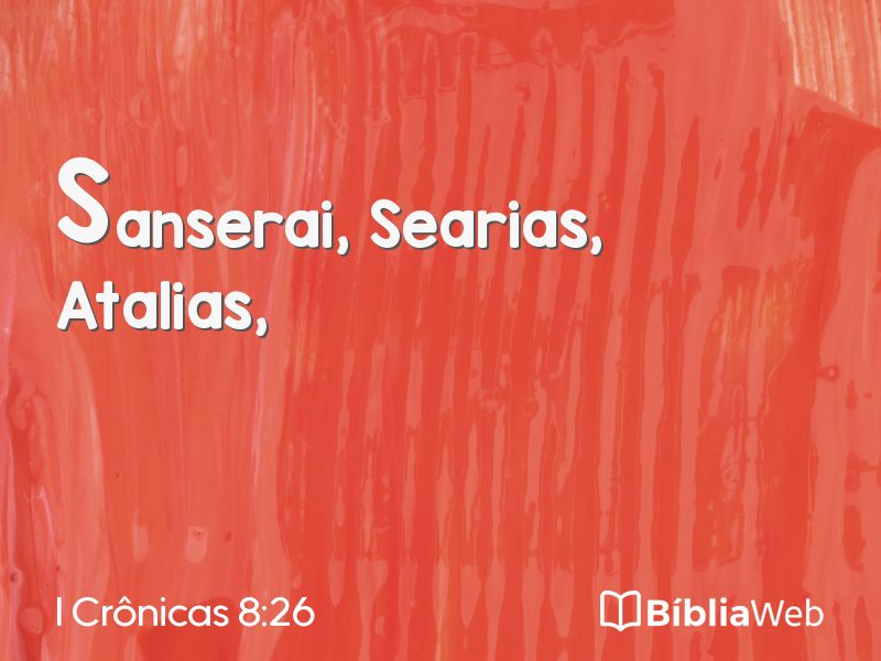 I Crônicas 8:26 em imagem para compartilhar
