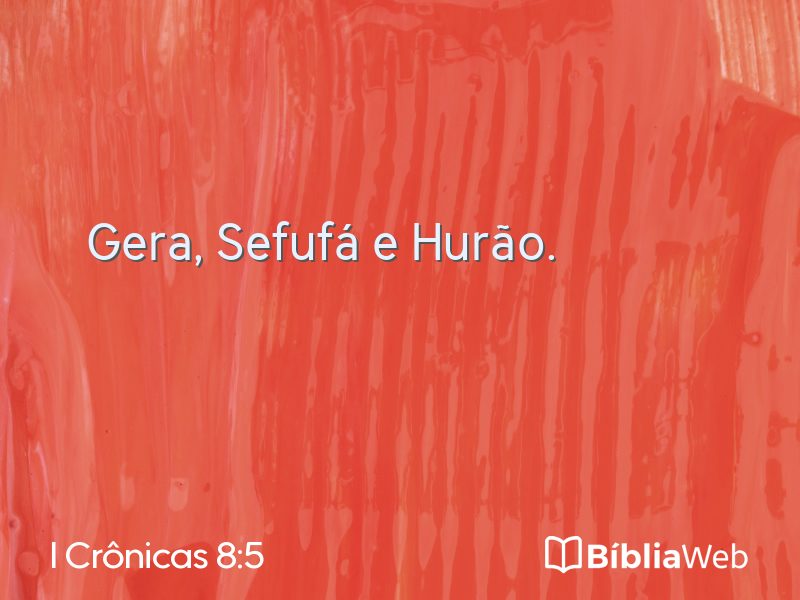 I Crônicas 8:5 em imagem para compartilhar