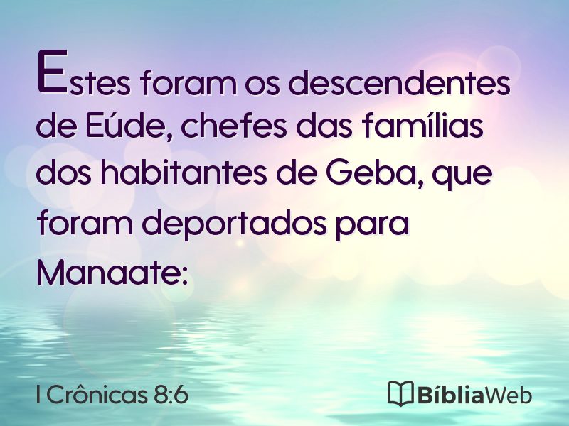 I Crônicas 8:6 em imagem para compartilhar