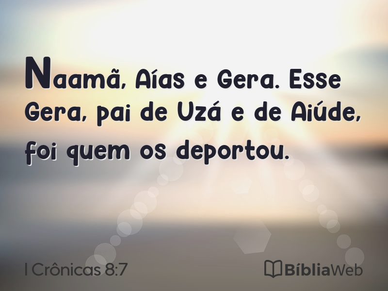 I Crônicas 8:7 em imagem para compartilhar