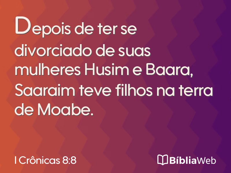 I Crônicas 8:8 em imagem para compartilhar