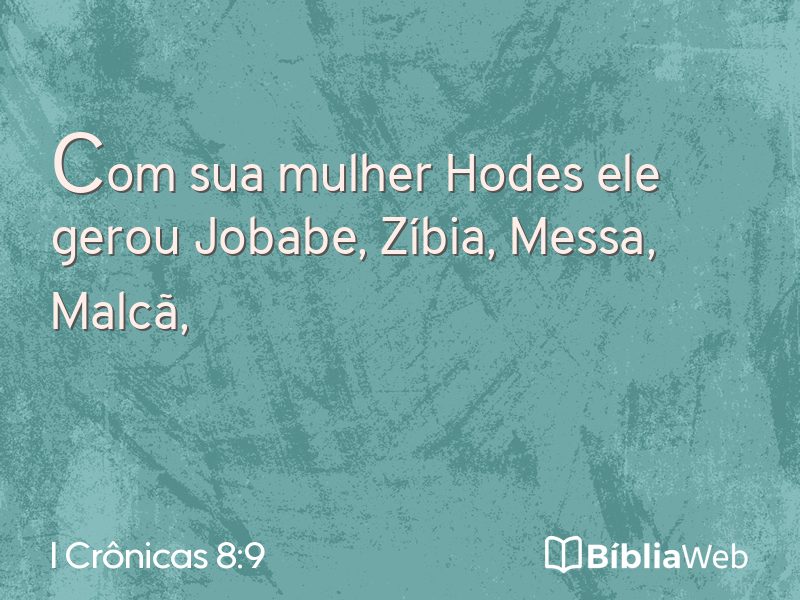 I Crônicas 8:9 em imagem para compartilhar