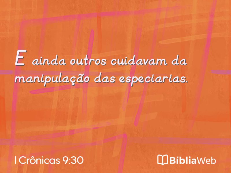 I Crônicas 9:30 em imagem para compartilhar