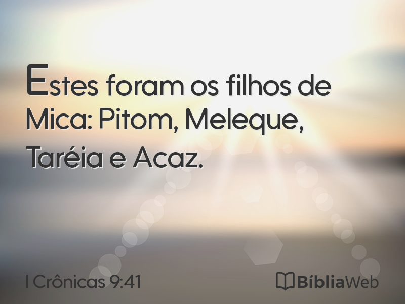 I Crônicas 9:41 em imagem para compartilhar