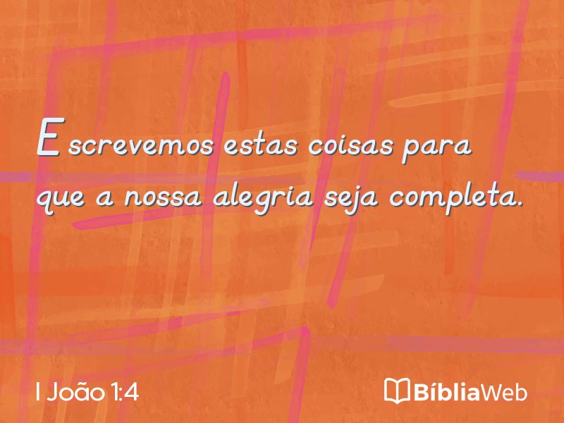 I João 1:4 em imagem para compartilhar