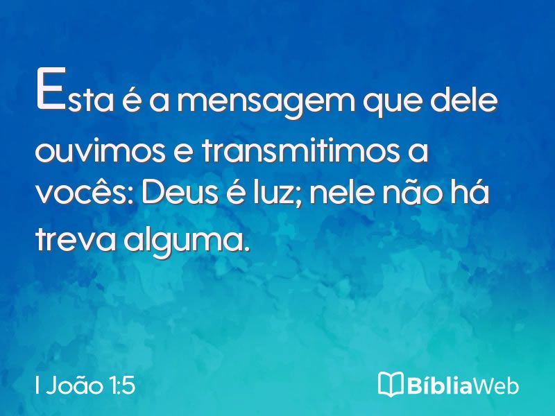I João 1:5 em imagem para compartilhar
