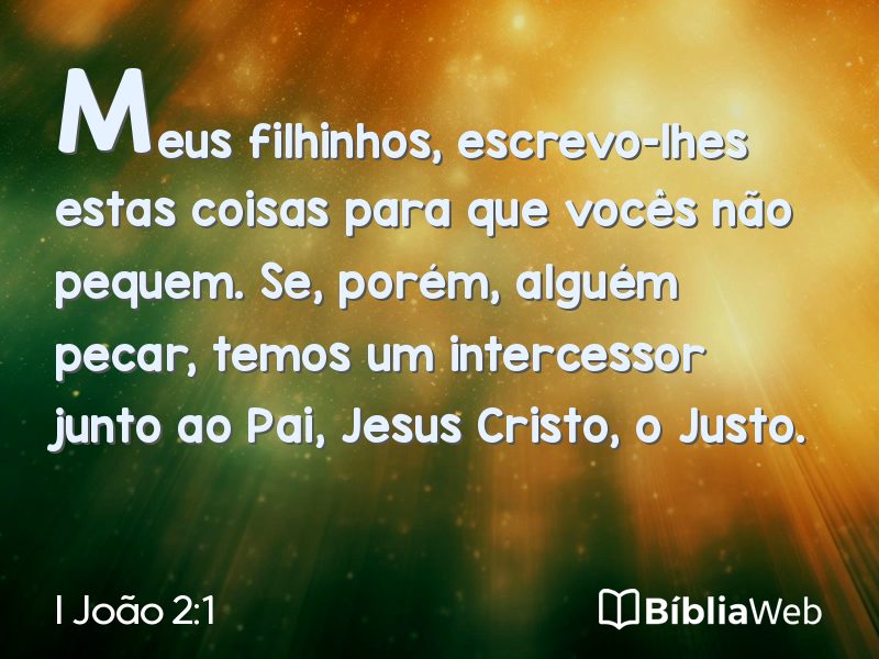 I João 2:1 em imagem para compartilhar