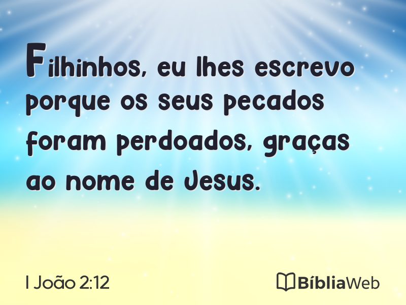 I João 2:12 em imagem para compartilhar