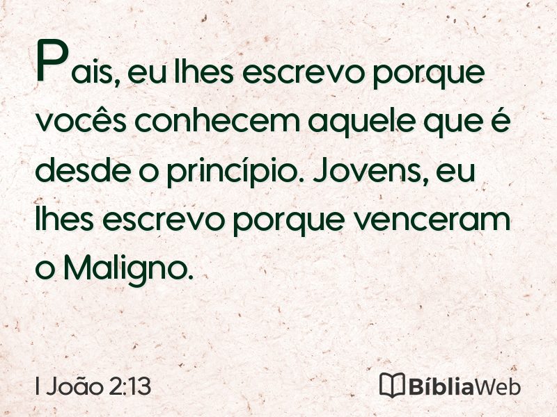 I João 2:13 em imagem para compartilhar