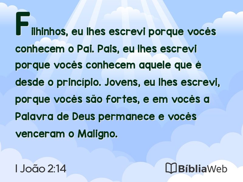 I João 2:14 em imagem para compartilhar