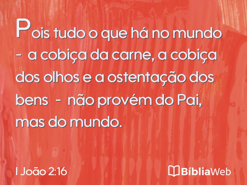 I João 2:16 em imagem para compartilhar