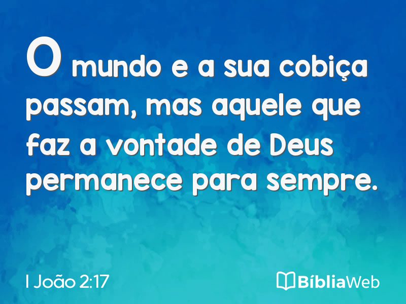 I João 2:17 em imagem para compartilhar