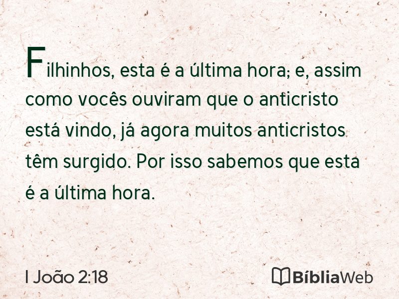 I João 2:18 em imagem para compartilhar