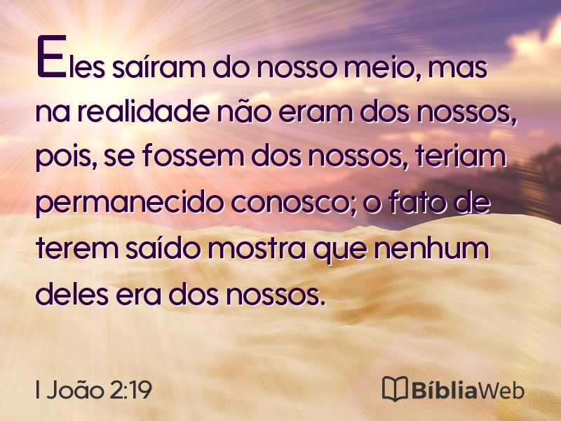 I João 2:19 em imagem para compartilhar