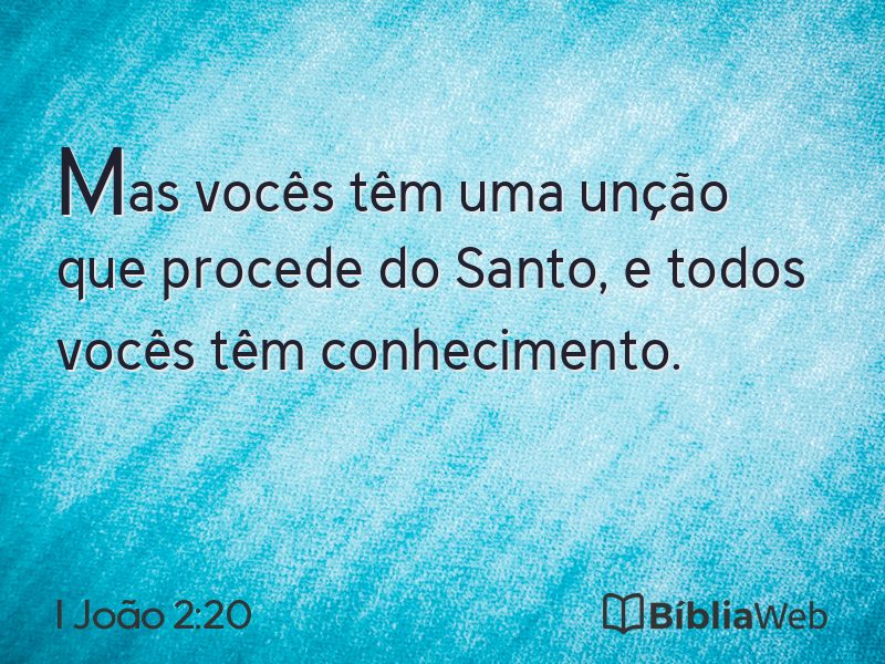 I João 2:20 em imagem para compartilhar