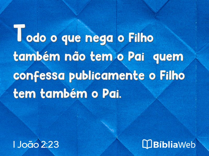 I João 2:23 em imagem para compartilhar