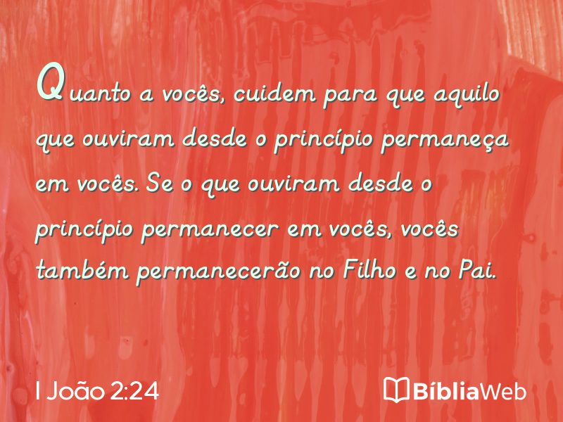 I João 2:24 em imagem para compartilhar