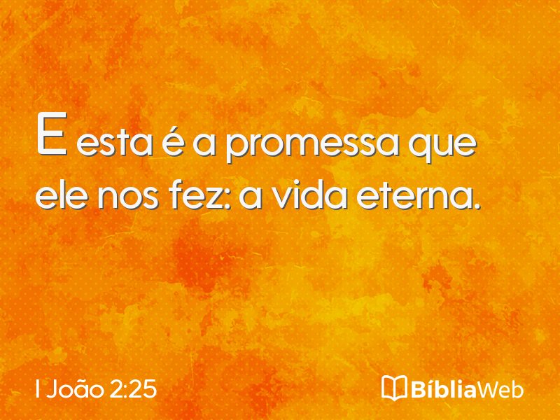 I João 2:25 em imagem para compartilhar