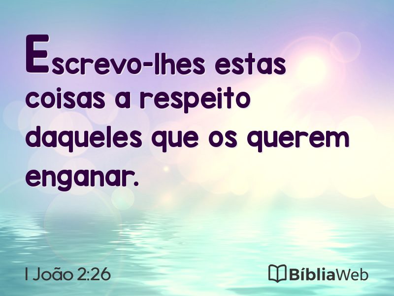 I João 2:26 em imagem para compartilhar