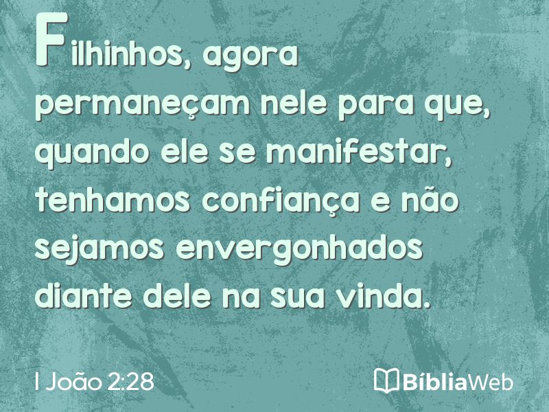 I João 2:28 em imagem para compartilhar