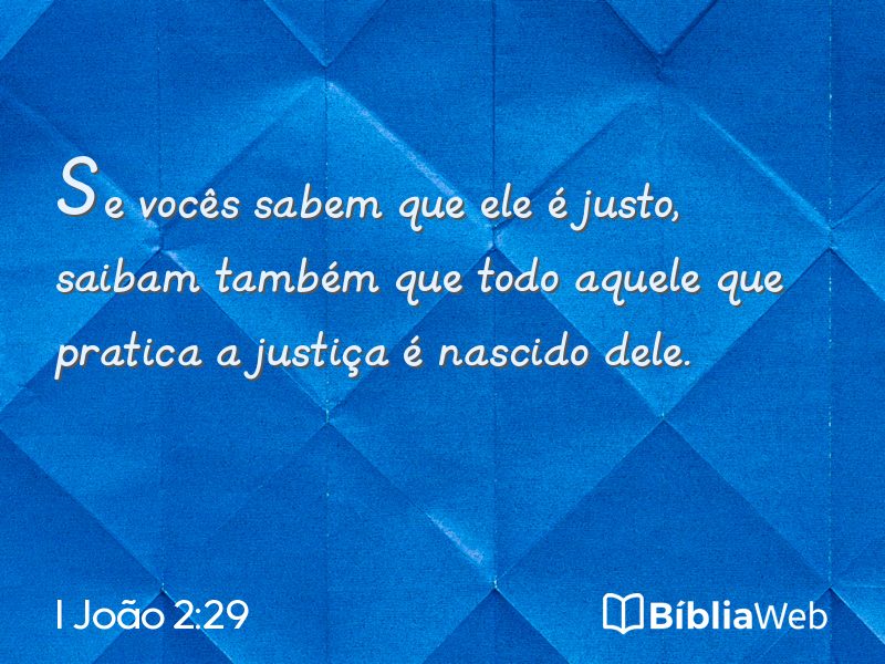 I João 2:29 em imagem para compartilhar
