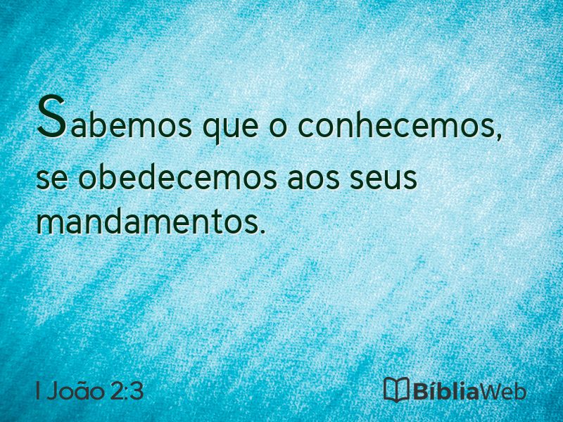 I João 2:3 em imagem para compartilhar