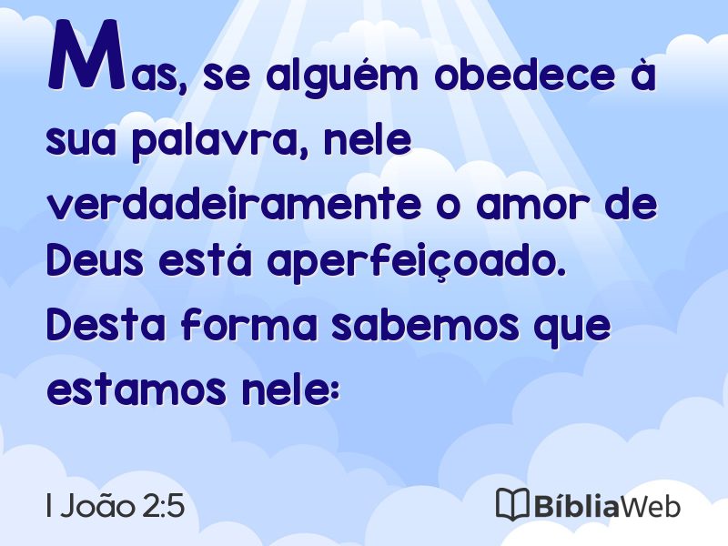 I João 2:5 em imagem para compartilhar